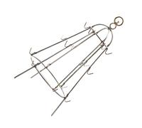 BESTonZON Support de Barbecue Suspendu Acier Inoxydable Étagère Antiadhésive Crochet Accessoire Pratique pour Grillades Extérieures