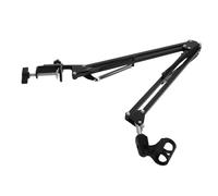 BESTonZON Support de Micro Réglable en Multiangles à Perche Pliable en Métal Bras Rotatif Noir pour Enregistrements et Streaming en Direct