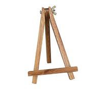 BESTonZON Support de Téléphone en Bois Pliable Trépied Compact pour Bureau et Présentoir de Tableaux Étagère Stable pour Smartphone et Tablette Matériau Solide en Acacia Naturel