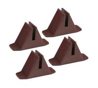 BESTonZON Support Fixe De Clôture en Plastique Marron pour Jardin, Base Stable pour Petite Clôture, Lot De 4 Pièces, Résistant Aux Intempéries, Anti-basculement, Utilisation Extérieure