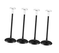 BESTonZON Support pour Poupée Noir en Pvc Hauteur Réglable, Construction Robuste et Design Moderne, Lot de 4 Pièces pour Exposition et Présentation de Collections