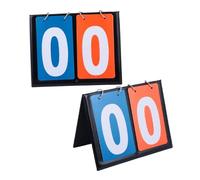 BESTonZON Tableau D'affichage des Scores Basketball Manuels à 2 Chiffres, Lot de 2 Pièces Bleu Rouge, en Plastique Robuste, Portable sans Alimentation, pour Tournoi et Entraînement Sportif