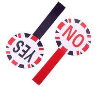 BESTonZON Tableau de Vote Portable Oui/Non sans Pagaie 2 Pièces 15X30 CM Double Face en Mousse Rigide Couleur Aléatoire Accessoire Scolaire pour Salle de Classe et Jury Couleur Aléatoire