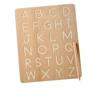 BESTonZON Tableau Décriture Bois Alphabet pour Garçon Fille Planche Dapprentissage des Lettres Éducatif Montessori pour Garçon Fille Jeu de Reconnaissance et Traçage des Lettres