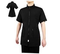 BESTonZON Tablier de Toilettage pour Chien Fibre avec Poches Vêtement de Travail Confortable et Lavable Smock de Toilettage Polyvalent Manches Longues Adapté Aux Toiletteurs