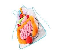 BESTonZON Tablier Éducatif Organes Internes pour Garçon Fille Tablier Polyester avec Organes Amovibles Apprentissage Interactif Corps Humain Outil Pédagogique Ludique