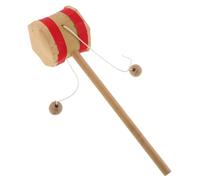 BESTonZON Tambour Rattle Drum Chinois Traditionnel Bois Musical Éducatif pour Garçon Fille Garçon Fille Filles et Garçons Artisanat Manuel Précis Développement des Compétences Auditives