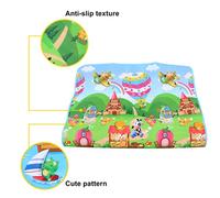 BESTonZON Tapis De Jeu Double Face Cartoon Pour Bébés Matelas De Crawl Sécurisé Pour Garçon Fille Pour Apprentissage Marche Et Du Développement Moteur