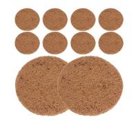 BESTonZON Tapis De Nidification Rond en Fibres De Noix Naturelles, Épaisseur 0,6-0,8 Cm, Lot de 10, Coussin Respirant pour Nid D’Oiseau Et Pot De Fleurs, pour Pigeons Et Animaux De Compagnie
