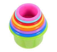 BESTonZON Tasses Empilables en Plastique pour Lot de 8 Accessoire Doux et Alimentaire pour Animaux de Compagnie pour Nourriture et Friandises Coloré et