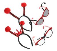 BESTonZON Tête Coccinelle et Lunettes Déguisement Accessoires Cosplay Fille pour Fête Anniversaire Carnaval et Pâques