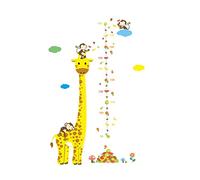 BESTonZON Toise Pour Garçon Fille Girafe Stickers Muraux De Mesure Décoration Intérieure Tableau De Croissance Décalcomanies Réutilisables Sans Traces