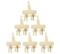 BESTonZON Vanne de Dérivation pour Aquarium 8 Pièces - Séparateur de Flux D’air en Plastique 8 Mm/4 Mm Levier de Régulation - Adaptateur Silencieux pour Pompe à Air D’Aquarium, Distribution