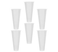 BESTonZON Vase funéraire pour cimetière Blanc en Plastique, 6 pièces, Design élancé à Large Ouverture, résistant aux intempéries pour décorations de Tombe et mémoriaux