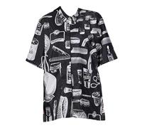 BESTonZON Vêtements de Coiffeur Blouse de Coiffeur en Fibre Noir Taille M avec Compartiments Confortable et Salon de Coiffure