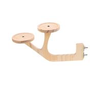 BESTonZON Wooden Bird Perch Stand for Parakeets and Budgies Solid Wood Natural Branch Design Exercise and Beak Maintenance Toy for Small Birds Easy Cage Installation