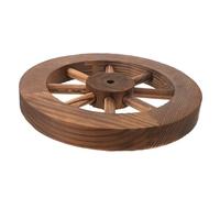 BESTonZON Wooden Wagon Wheel Wall Art Rustic Wood Wheel Decor For Home Hanging Vintage Style Decorative Piece For Living Garden Balcony Study