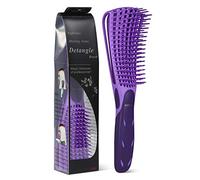 BESTOOL Brosse à cheveux, brosse à démêlage pour les cheveux naturels noirs, brosse cheveux bouclés pour les cheveux bouclés afro 3 / 4abc, idéal sur cheveux mouillés ou secs (Violet)