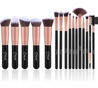 BESTOPE Ensemble de Pinceaux de Maquillage 16 Pcs – Poils Synthétiques Premium