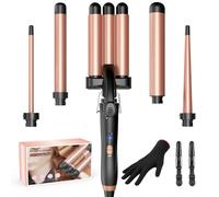 BESTOPE MIX Boucleur 3 Tete Fer a Boucler-[22mm] Boucleur a Cheveux en Céramique Fer à Friser 2 Températures, Fer a Onduler Chauffage Rapide pour Cheveux Longs, Courts