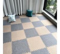 BESTORI 16 Pièces Tapis de Jeu Puzzle en Mousse Antidérapant Doux Carreaux de Sol Emboîtables pour Enfants Chambre à Coucher Kaki/Gris