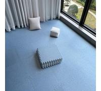 BESTORI 16 Pièces Tapis de Jeu Puzzle en Mousse Antidérapant Doux Carreaux de Sol Emboîtables pour Enfants Chambre à Coucher Bleu