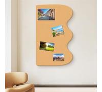 BESTORI Grand Tableau d'affichage en Feutre Autocollant Tableau Photo en Liège Mural pour Décoration de Maison, Cuisine, Bureau, école, Jaune, 38 x 60 cm