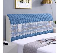 BESTORI Housses de Tête de lit Extensible Anti-Rayures avec Poche de Rangement Doux Protecteur Antipoussière pour Tête de Lit Rembourrée, Bleu, 180 x 65