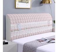 BESTORI Housses de Tête de lit Extensible Anti-Rayures avec Poche de Rangement Doux Protecteur Antipoussière pour Tête de Lit Rembourrée, Beige, 210 x 80