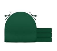BESTORI Lot de 4 Coussin de Chaise 40x40x4cm Galette de Chaise avec Ficelles de Maintien Imperméable pour Intérieur & Extérieur Jardin 40 x 40 x 4 cm Vert Foncé