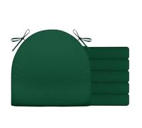 BESTORI Lot de 6 Coussin de Chaise 40x40x4cm Galette de Chaise avec Ficelles de Maintien Imperméable pour Intérieur & Extérieur Jardin 40 x 40 x 4 cm Vert Foncé