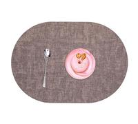 BESTORI Set de Table Ovale Lavable Dessous de Table Double Face Lot de 4 Cuir Antidérapant Plastique pour Cuisines Restaurants et Hôtels Café