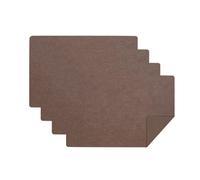 BESTORI Sets de Table en Cuir Antidérapant Double Face Lavable Imperméables Résistants À La Chaleur Set Table (Café, Lot De 4)