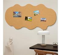 BESTORI Tableau d'affichage en liège Panneau Mural en Feutre Adhésif Pliable Tableau Mémo pour Photos Notes école Maison Cuisine Bureau, Jaune, 30 x 60 cm