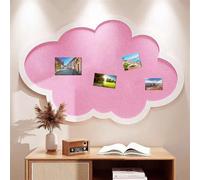 BESTORI Tableau en Liège en Feutre Adhésif Tableau d'affichage Pliable pour Photos Notes Mémo Décoration Murale pour Maison Bureau école, Rose, 60 x 100 cm