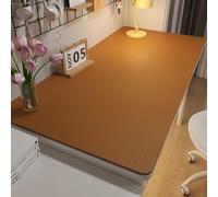 BESTORI Tapis de Bureau en Cuir PU Tapis de Souris Antidérapant Imperméable Sous Main Bureau pour Le Bureau et La Maison Brun, 70 x 100 cm