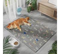 BESTORI Tapis de Nourriture Tapis Gamelle Chat à Séchage Rapide Absorbant Lavable Antidérapant pour Éviter Que l'eau Ou La Nourriture Ne Se Renverse Chien Gris, 85 x 120 cm