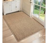 BESTORI Tapis de Porte pour Intérieur Lavable en Machine Paillasson Attrape-Poussière Absorbant pour Cuisine, Terrasse, Jardin, Chambre, Chiens, Kaki, 50x80cm