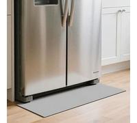 BESTORI Tapis de Réfrigérateur Antidérapant Anti-fuite Plateau Anti-goutte Protection du Sol pour Sécheuse Cuisine Plan de Travail, Gris clair, 30 x 120 cm