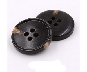 Bestowal 10PCS Boutons à Vêtement - Bouton de Couture en Corne à la Mode avec 4 Trous en Forme de Bouton pour Hommes, Chandails, Uniformes, Chemise, Blazer, Manteau et Veste (Café-4, 25mm)