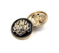 Bestowal 10PCS Boutons de Vêtements - Mode Bouton de Couture en Forme de Bouton en Métal en Forme de Bouton pour Les Hommes Femmes Blazer, Manteau, Uniforme, Chemise, Costume et Veste (Noir, 10mm)