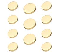 Bestowal 11Pièces Bouton Plat en Métal, 8Pièces × 15mm et 3Pièces × 20mm Costume Manteau en Laine Bouton Veste Bouton Chemise Costume Pantalon Bouton (Or Mat)