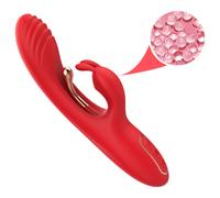 Bestoy - Vibrateur stimulateur point G et clitoris - silicone rouge