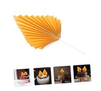 BESTOYARD 10 Pièces Décorations Gâteau de Palmier Or Éventail Papier Grand Format Ornement Boho pour Anniversaire Mariage et Fête