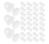 BESTOYARD 100 Pièces Lot de roulettes Blanches en Plastique pour Rail de Rideau, Protection Anti-bloquage Tension, pour Remplacement Rapide et Plusieurs Fenêtres