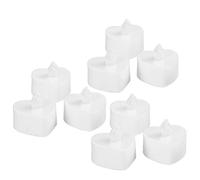 BESTOYARD 10pcs Lumières Bougies à LED Forme de Coeur Bougies sans Flamme Fausses Bougies électriques pour Fête Anniversaire Noel Mariage (Blanc et Lumière Jaune)