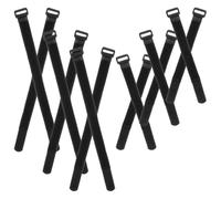 BESTOYARD 12 Sangles Auto-agrippantes en Nylon Noires Pratiques et Réutilisables pour Stabilisation de Roue de Vélo, Lot de 12 Pièces pour Transport Sécurisé