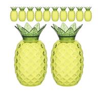 BESTOYARD 12pcs Boîtes D'ananas Vertes en Plastique pour Bonbons, Boîte de Fête Multifonction et Décoration de Bureau, pour Mariage et Anniversaire