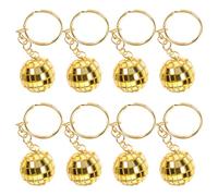 BESTOYARD 12pcs Porte-clés Boule Disco Miroir Rétro en Plastique et Verre, Design Polyvalent et Chic, Accessoires pour Fêtes à Thème Années 1970