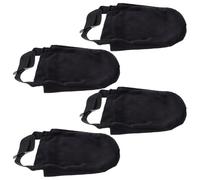 BESTOYARD 2 Paires Couvre-Chaussures de Bowling Noir, Taille Unique, Coton | Bande Élastique, Demi-pied, Face Lisse en Flanelle Courte, pour Semelles et Entraînement